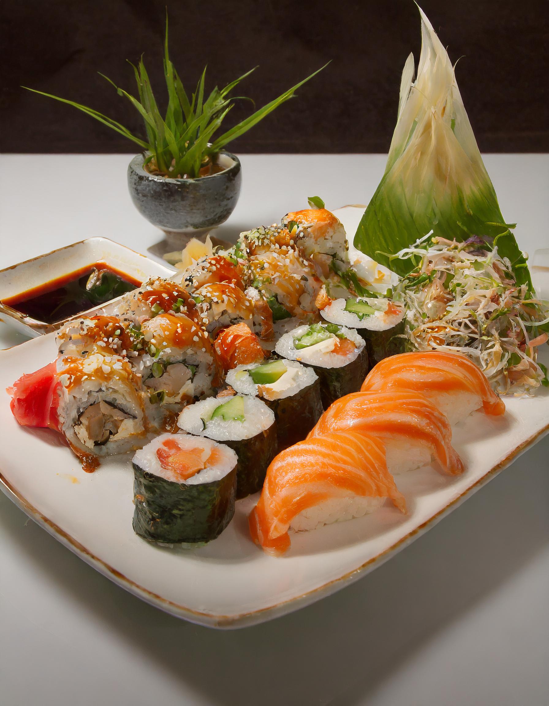 Frischer, hochwertiger Fisch auf elegantem Teller