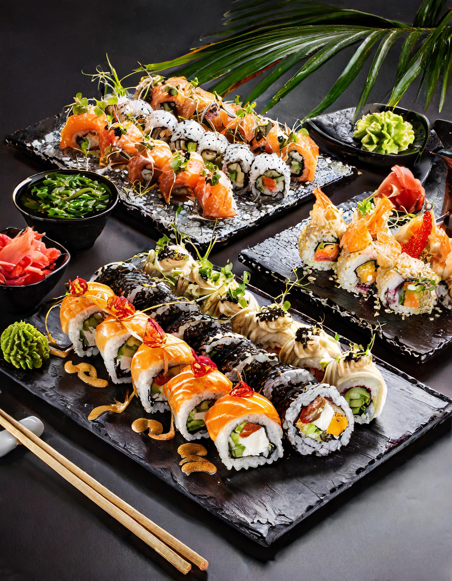 Elegante Sushi-Platten für spezielle Anlässe